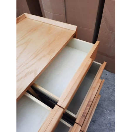 SB589 : Tủ Ngang 09 Ngăn Kéo Màu Vàng Gỗ - Ngang 172cm